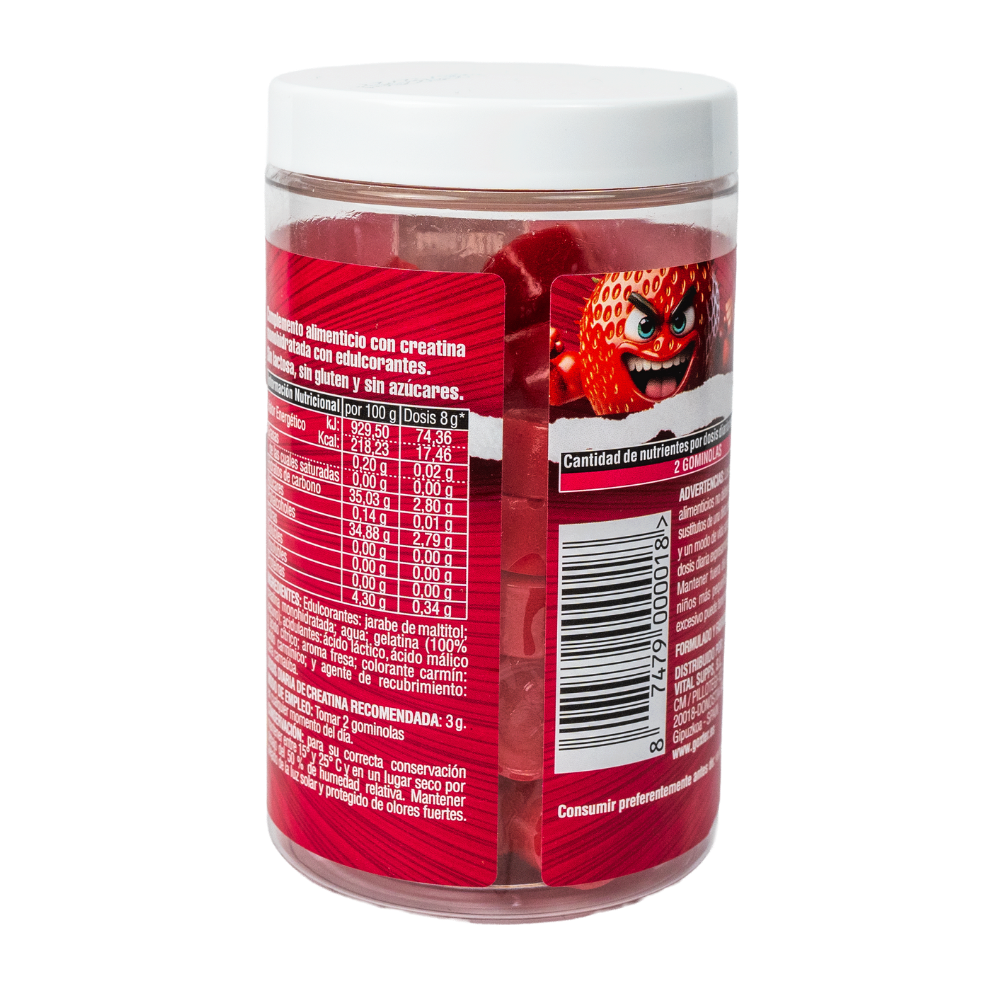 Gominolas de Creatina - Fresa Ácida (Sin Azúcar)